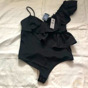Express - New with tags Body contour high compression ruffle bodysuit